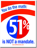 51% no mandate mini-poster