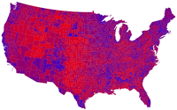Purple states - map of U.S.