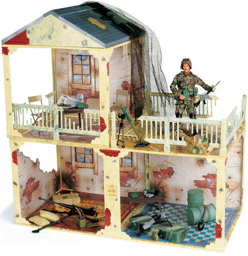 GI Joe in doll house