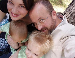 Family photo of Stacie, Doug, Cameron & Wyatt