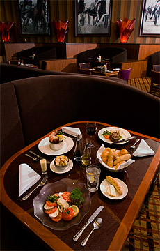 Photo of overhead table shot in Terrace Restaurant.