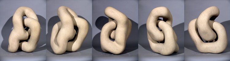 Smooth Berea Sandstone abstract sculpture- Duet.