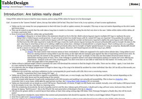 image of Table design homepage