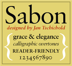 extensis fonts+sabon