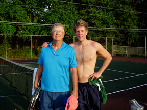 tennis with my dad and brother