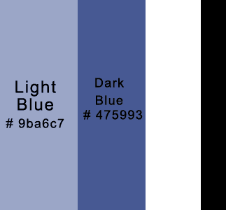 Color palette of blues and neutral colors