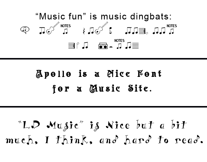 what font on word looks like music notes