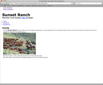 An example of a simple website I made in this class.