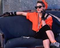 A scene from the film, this wardrobe was all Madonna's doing