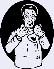 mad scientist holding beaker