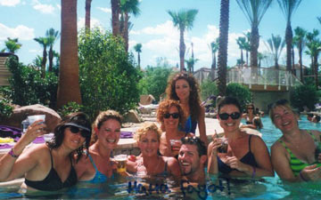 Photo of Debbie and friends at Hard Rock Hotel pool