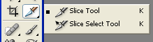 image of slice tool in photoshop