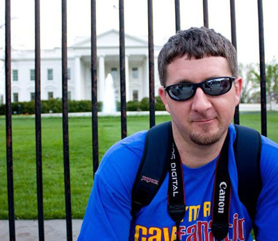 a photo of me outside of The White House during our DC trip two years ago