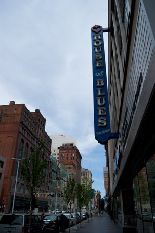 Neon sign for the House of Blues