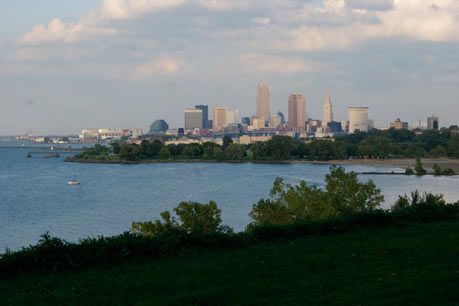 Cleveland Skyline view from Edgewater Park