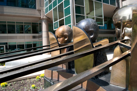 Sculpture in front of Jones Day building 