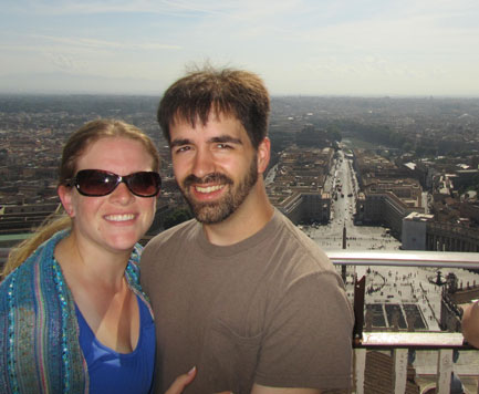 The view from the dome of St. Peter's Basilica.