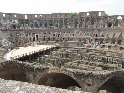 The Colosseum, showing the underbelly of the playing field.