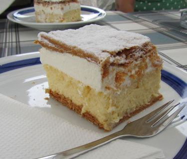 Kremsnita, Slovenian cream cake.