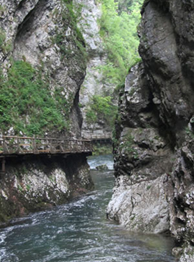 Soteska Vintgar, a scenic gorge near Lake Bled