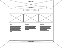 Thumbnail of 3-Column Summary Wireframe Sketch