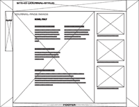 Thumbnail of Journal-Style Wireframe Sketch