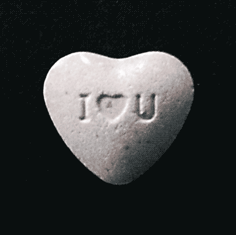 Candy hearts become hard candy