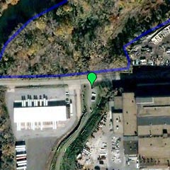 Map view of the Harvard Avenue trailhead of the Towpath Trail