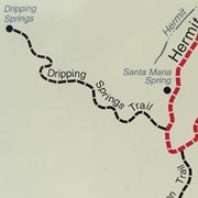 Trail map for Hermit's Rest and Dripping Springs trails