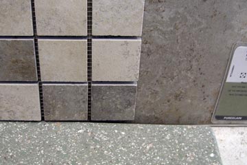 Small section of ceramic tile samples