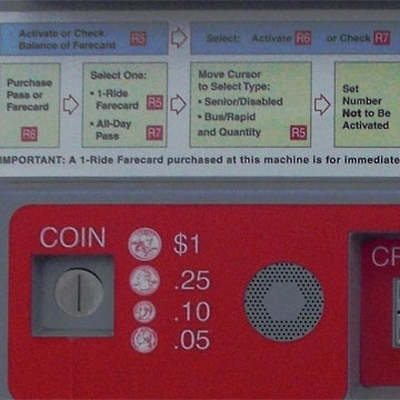RTA fare machine instructions