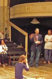 Director and cast at CPT rehearsal