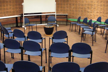 Chairs arranged in semi-circle