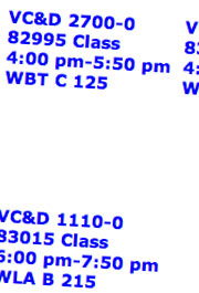 Al's class schedule for Weds.