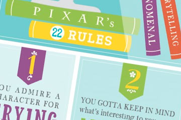 Pixar rules infographic