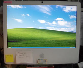 Windows XP startup screen on my iMac