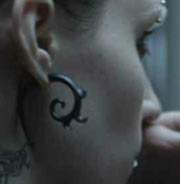 Girl with unusual earring