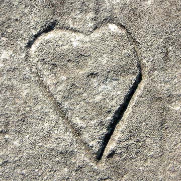 Heart carved in stone at EdgewaterPark