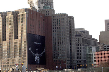 LeBron James billboard from a distance