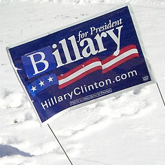 Billary for President lawn sign