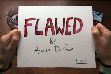 Title screen from Flawed, the video