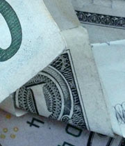 Corner of dollar bill