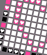 Squares with hearts in them