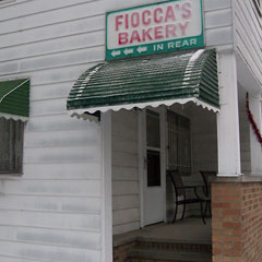 Fiocca's Bakery sign on house