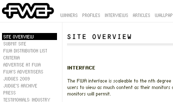 Section of TheFWA About page