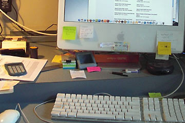 My desk, computer, etc.