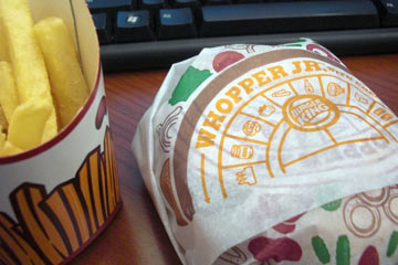 Whopper Jr. and fries