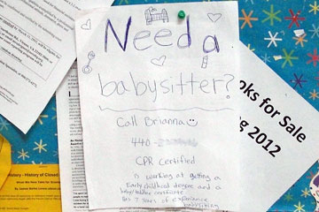 Flyer for babysitter