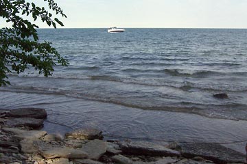 View of Lake Erie from beach
