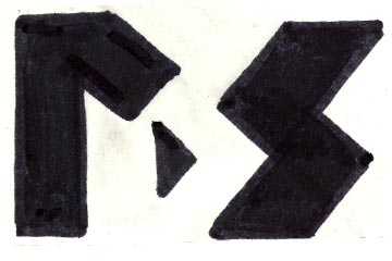 Marker sketch of new logo idea